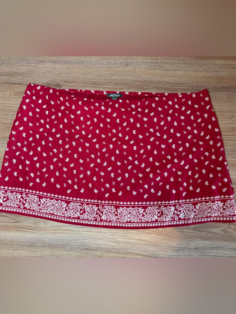 wild fable Red Paisley-Print Mini Skirt